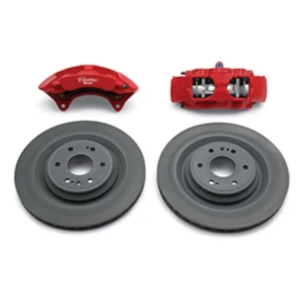 GM 85138045 Front 6-Piston Brembo® Brake Upgrade Kit in Red with Cadillac Script