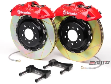 BREMBO Front GT BBK Big Brake Kit 6piston Red 411x34 Slot Disc Continental 03-13
