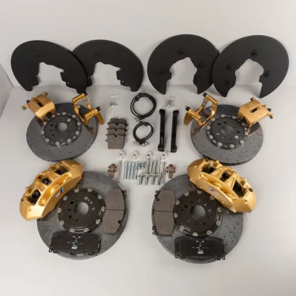 Custom Carbon ceramic for BMW X4M G02 big brake kit 6 pot gold