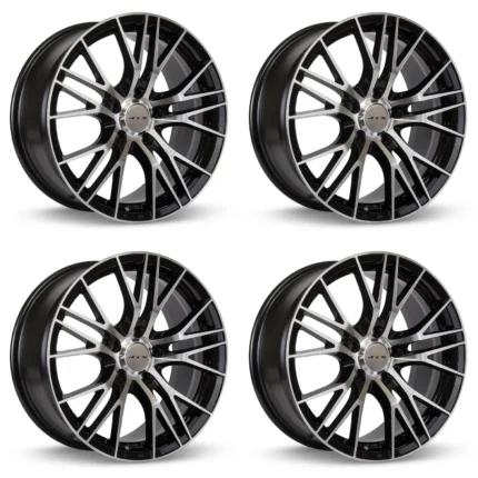 Set of 4 18" Black Machined Alloy Wheels Rims for Hyundai 5x114.3 C3GU