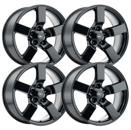 (Set-4) Replica LIG 20x9 5x135 Gloss Black 8mm Wheels Rims 20 Inch