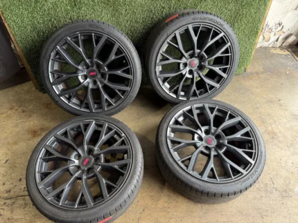 2018 2019 2020SUBARU WRX STI 19X8.5 ALLOY GUNMETAL WHEEL RIM SET OF 4 WITH TIRES
